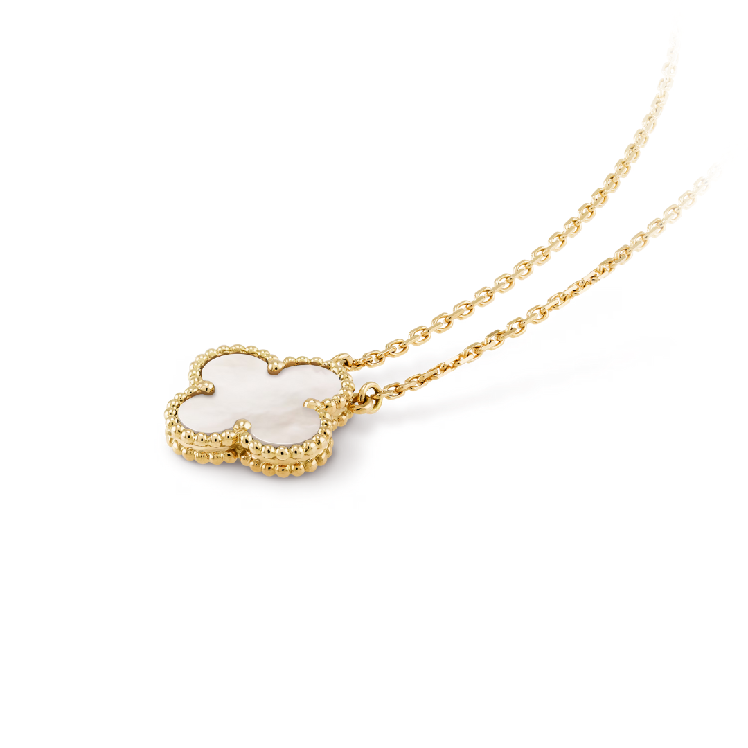 CLOVER - White/Gold Necklace