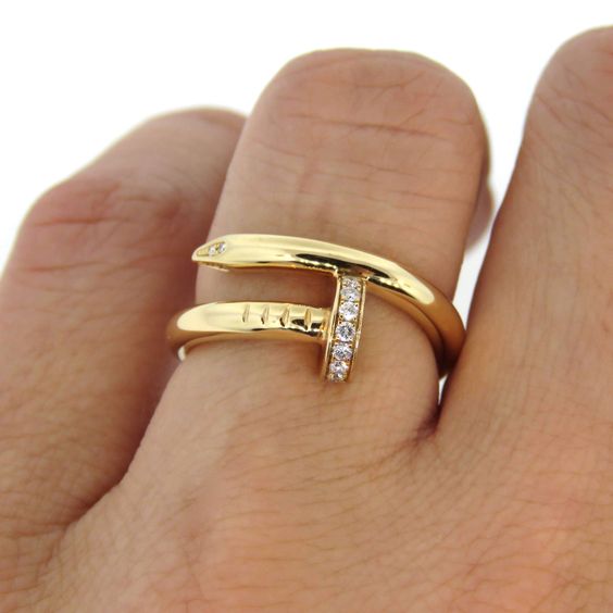 ELEGANCE NAIL - Gold Zircon Ring