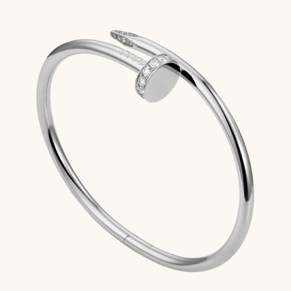 ELEGANCE NAIL - Silver Zircon Bracelet