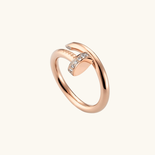 ELEGANCE NAIL - Rose GoldZircon Ring