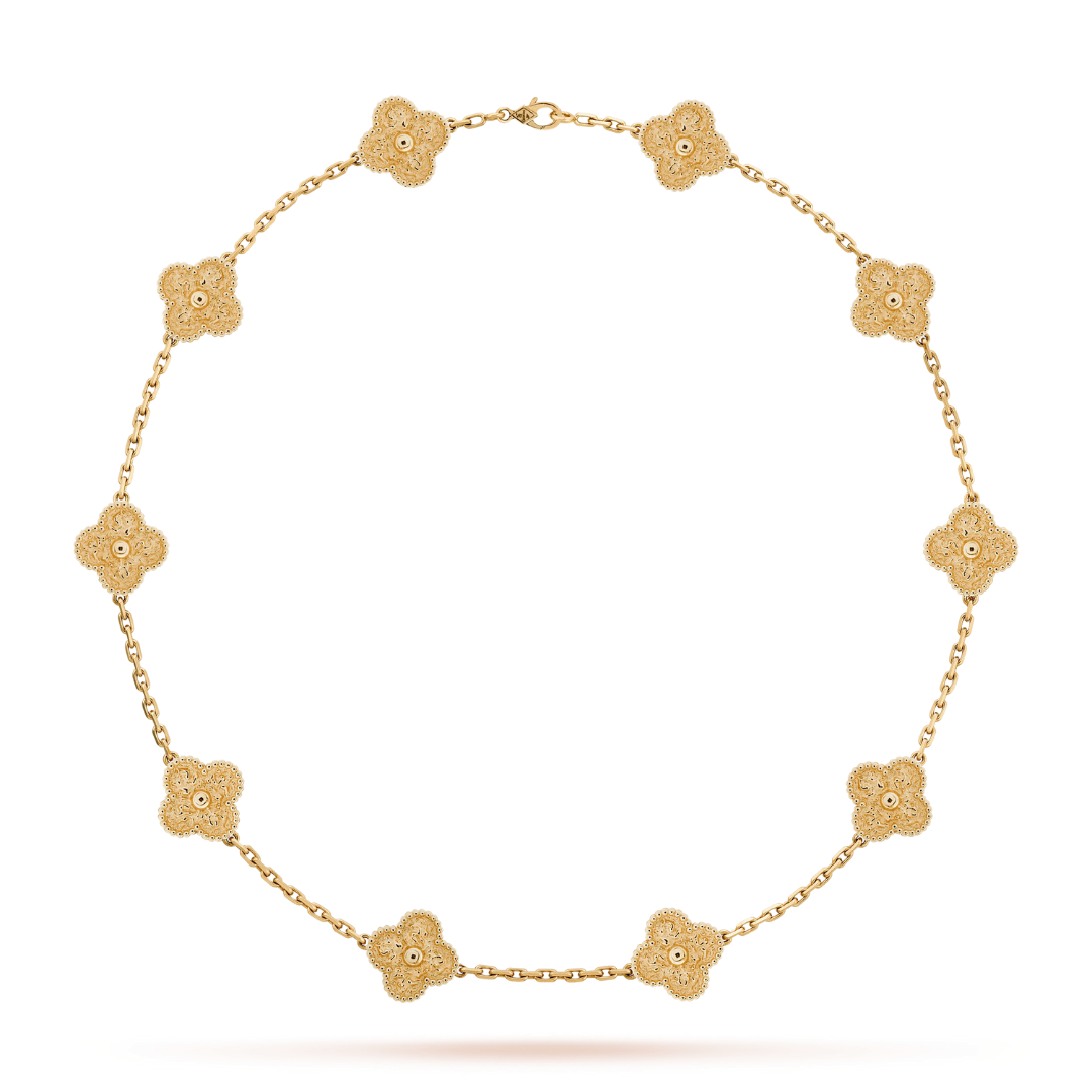 CLOVER - 10 Motive Gold Necklace