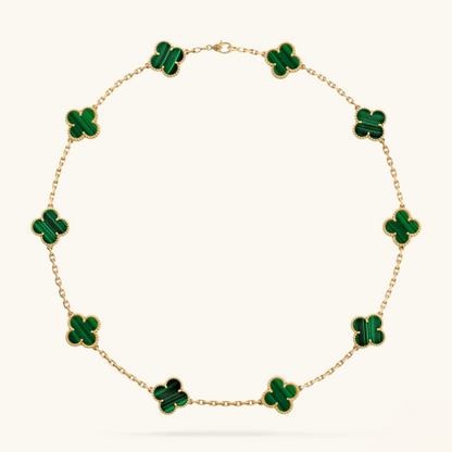 CLOVER - 10 Motive Green Necklace