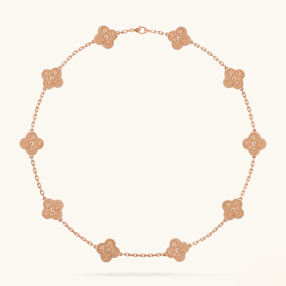 CLOVER - 10 Motive Pink Necklace