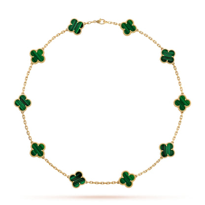 CLOVER - 10 Motive Green Necklace