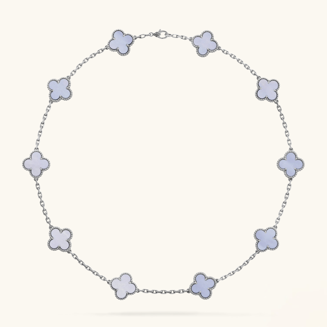 CLOVER - 10 Motive Purple Necklace