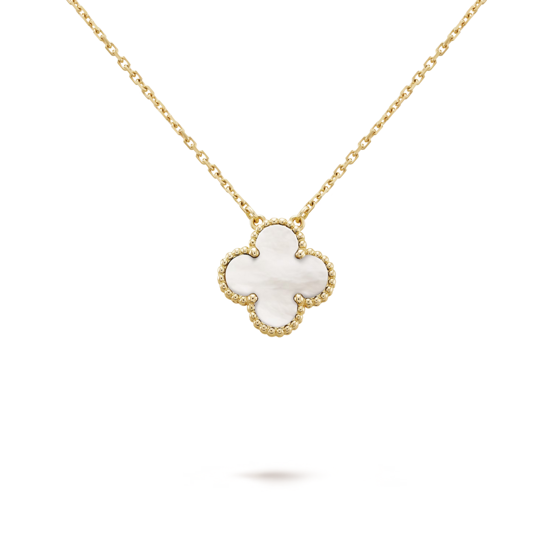 CLOVER - White/Gold Necklace