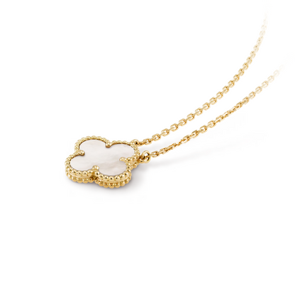 CLOVER - White/Gold Necklace