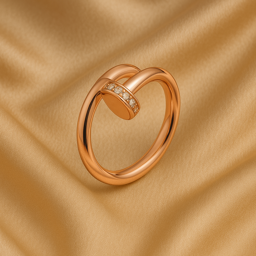 ELEGANCE NAIL - Rose GoldZircon Ring