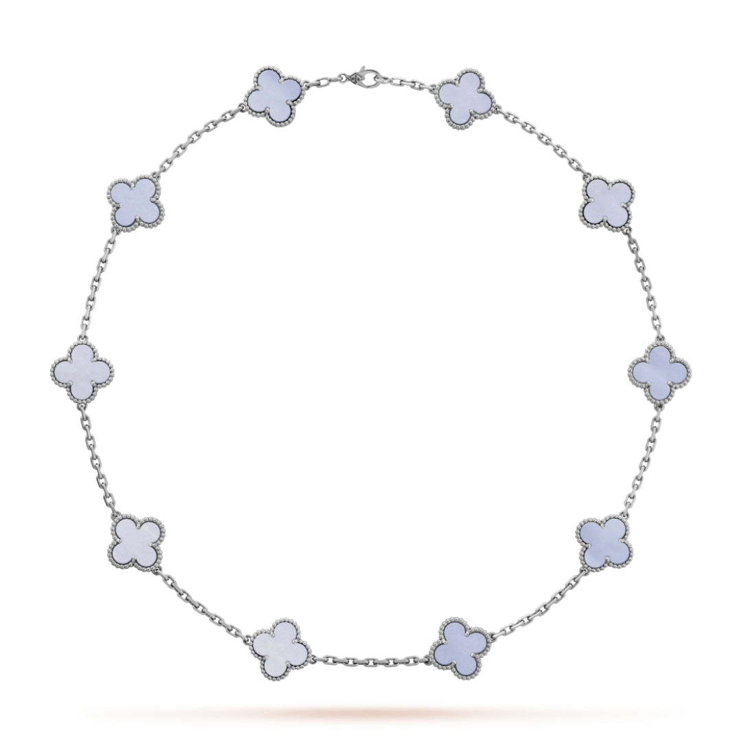 CLOVER - 10 Motive Purple Necklace