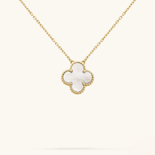 CLOVER - White/Gold Necklace