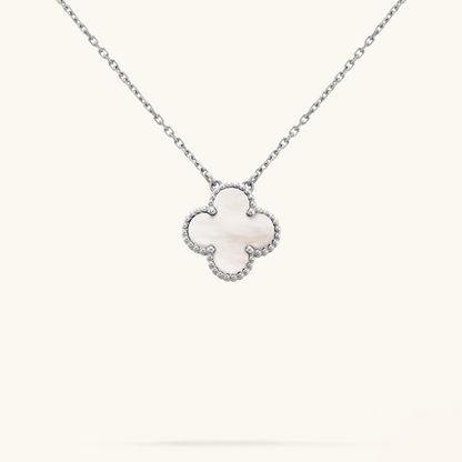 CLOVER - White/Silver Necklace